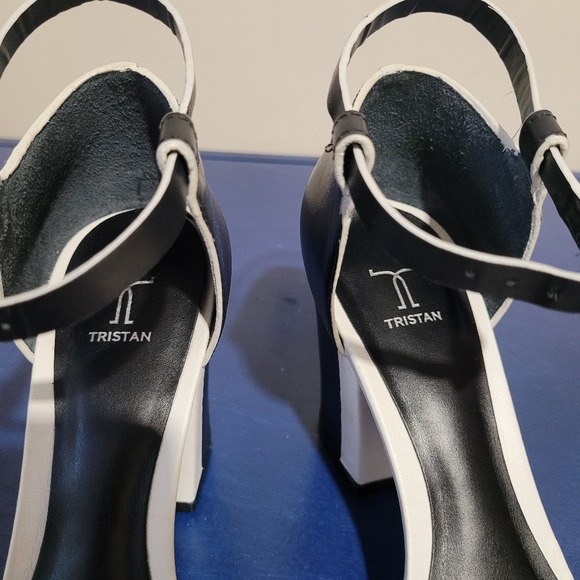 Tristan Black and White High Heels Women's US 8.5 - Picture 6 of 8